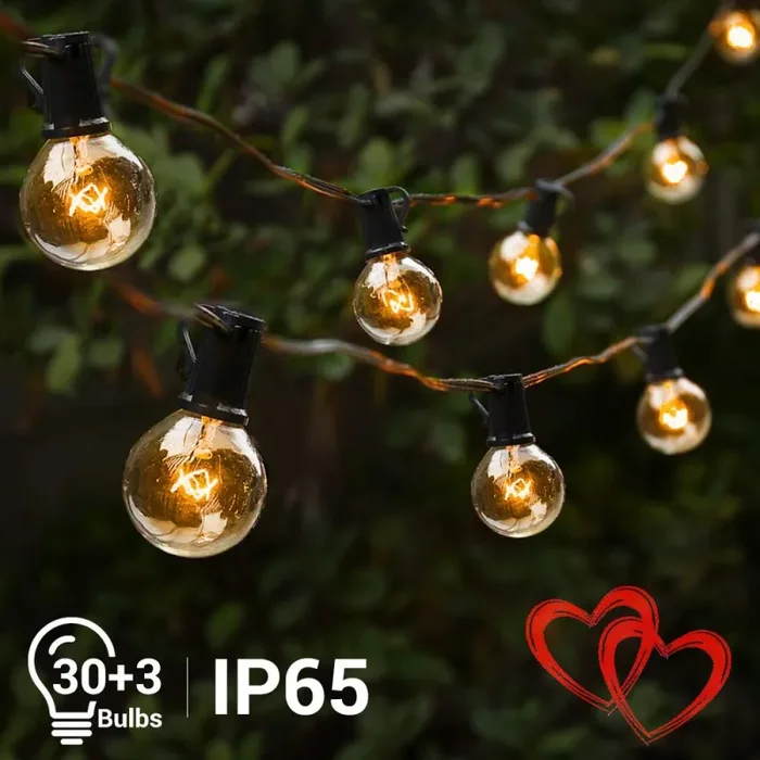 Elegear Catena Luminosa Esterno 30+3 Filo Luci Catene Luminose