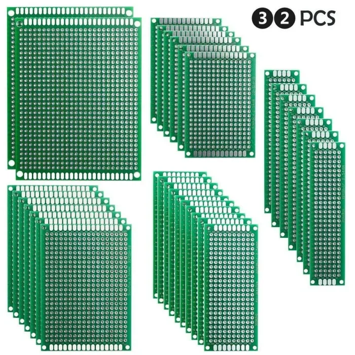 ELEGOO 32pcs Basetta Millefori Scheda Prototipo Forata Doppia Lato Faccia…