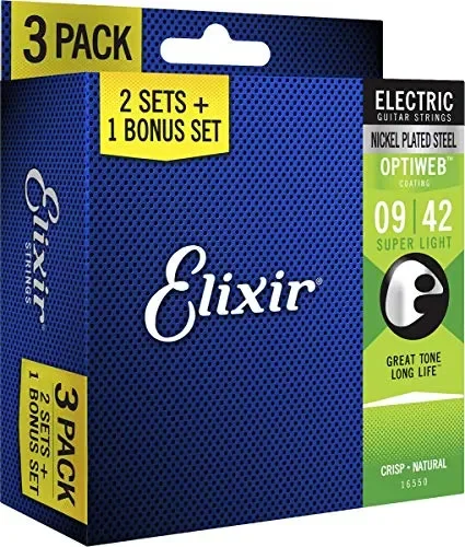 Elixir corde 16550 acciaio nichelato per chitarra elettrica con 9-42 - immagine 3
