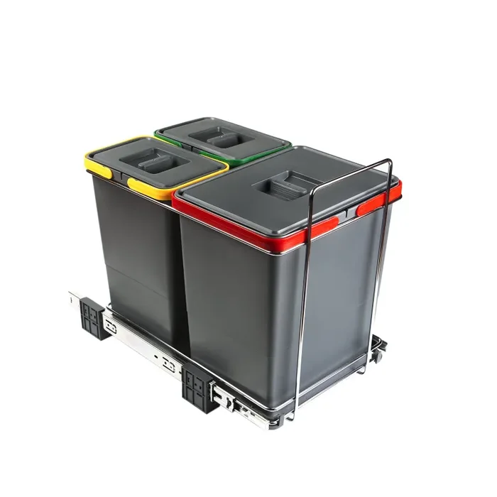 Elletipi PF01 34B1Ecofil Pattumiera Differenziata 30x45x36 cm, Grigio