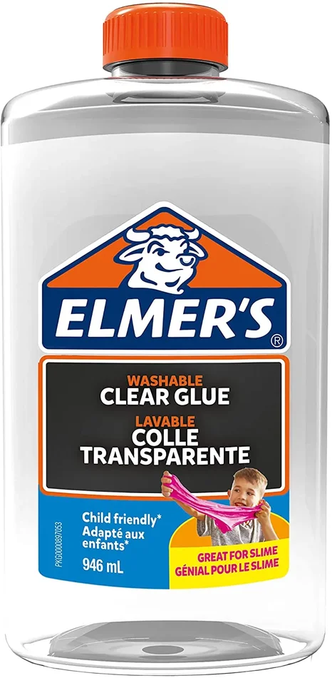 Elmer’S Colla Vinilica Trasparente, Lavabile E Adatta Ai Bambini, Ottima Per Realizzare Slime, 946 ml, 1 Pezzo