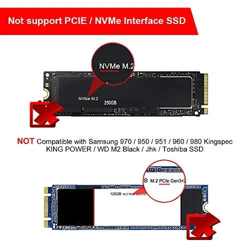 ELUTENG Adattatore M2 Sata SSD a USB 3.0 Super M.2 SATA a new - immagine 2