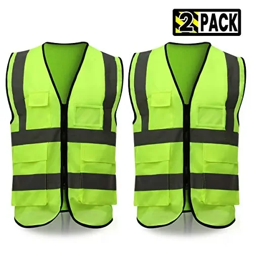 ELUTO Gilet Alta visibilità 2PCS Giacche con Strisce…