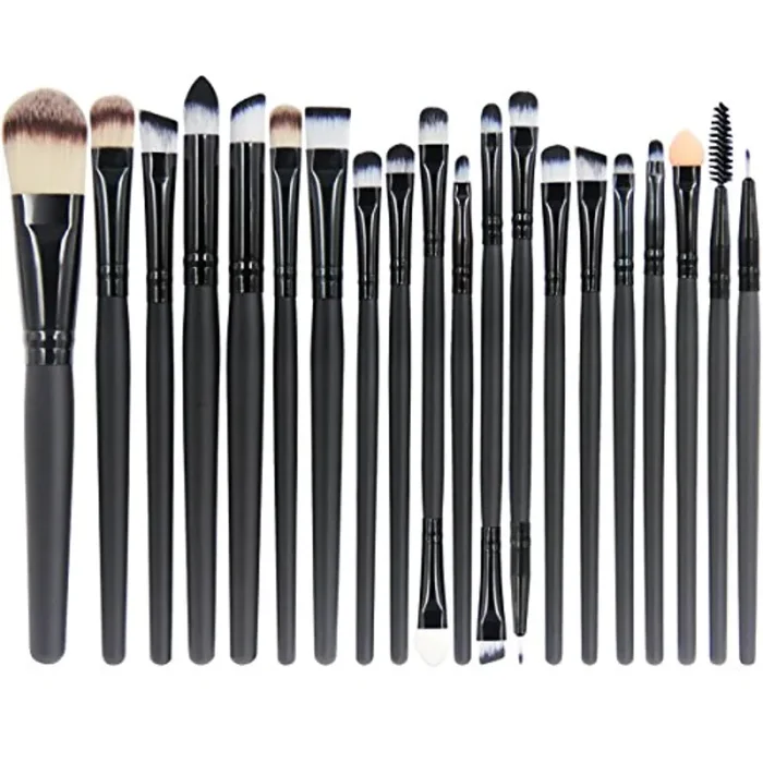 EmaxDesign 20 pezzi-Set di pennelli professionali per trucco, volto ombretti e Eyeliner Powder liquido Makeup Brushes Cosmetics-Pennello da sfumatura