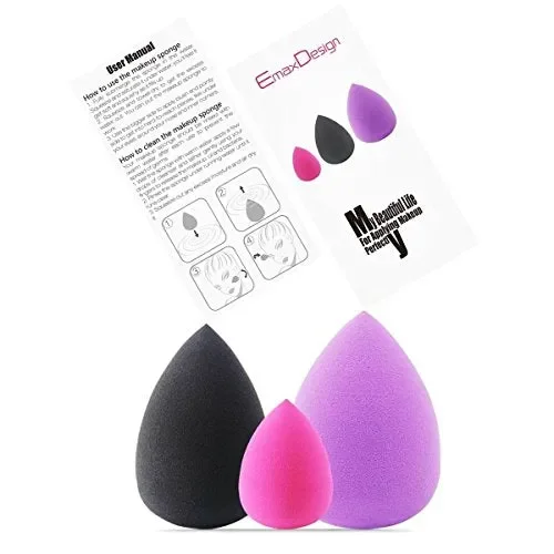 EmaxDesign Set composto da 3 spugne di trucco per applicare Blush… Vendita online - immagine 3