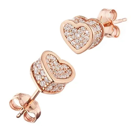 EME – Orecchini a perno da donna in argento Sterling 925, con Oro Rosa Vendita online