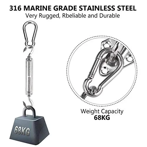 Emooqi Kit di Fissaggio e Installazione, 42 Pezzi Heavy Duty Tenda - immagine 2