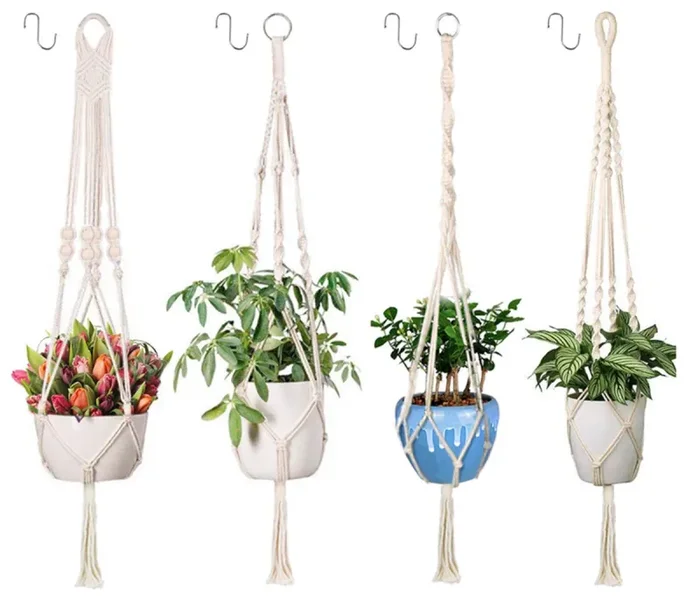 Emooqi Vasi Sospesi per Piante Sospese Portafiori, Corda Natale