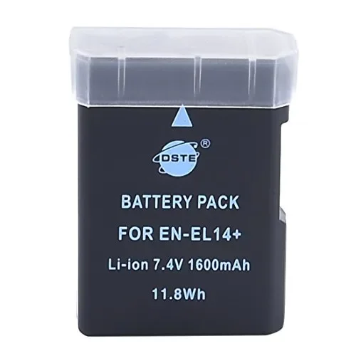 EN-EL14 – Batteria di ricambio DSTE (2 pezzi) e kit ricarica rapida LCD… - immagine 2