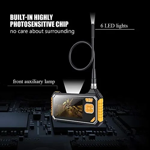 Endoscopio Industriale HD 1080P 5m Cavo Semi-rigido, Telecamere di - immagine 3