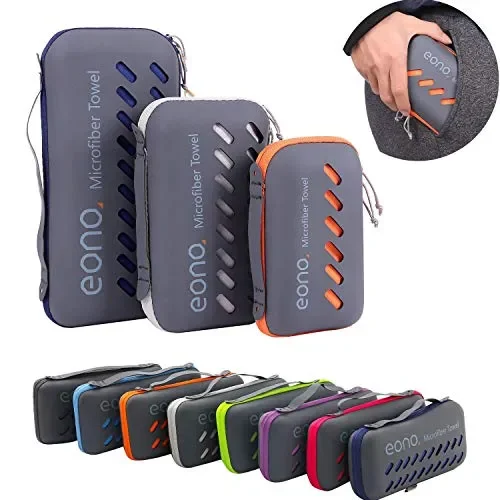 Eono by Amazon – Asciugamano in Microfibra, M – 100cm x 50 cm, Arancione