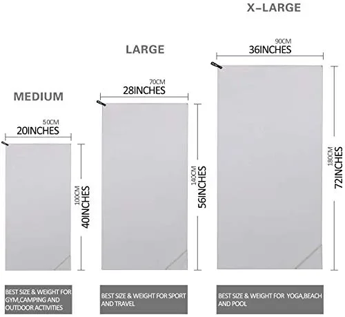 Eono by Amazon – Asciugamano in Microfibra, XL – 180cm x 90 cm, Grigio - immagine 3