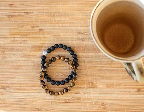 EPOSH Set 2 Bracciali da Uomo in Pietre Naturali | Stile: Indie, Rock, Navy… - immagine 2