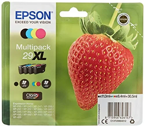Epson 29 XL Serie Fragola Cartuccia Originale, Multipack, XL, 4 4 Colori In saldo