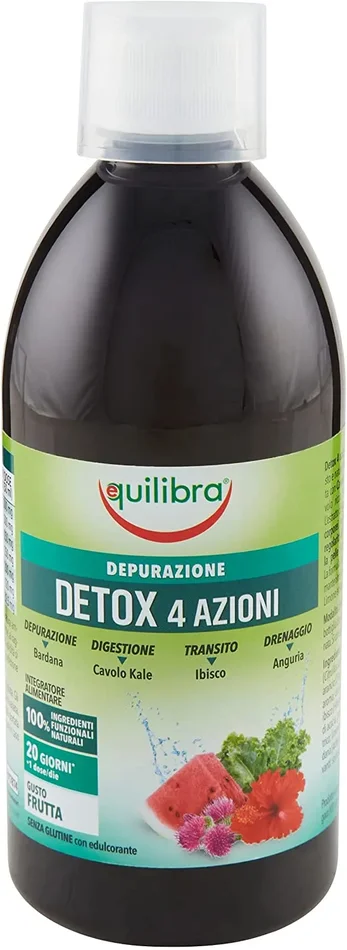 Equilibra Integratori Alimentari, Perdita di Peso Fast Drena, Integratore a Base di Estratti Vegetali, per Drenaggio Liquidi e Funzionalità Vie Urinarie, da Diluire, Gusto Lime, 3 Pezzi da 500 ml - immagine 2