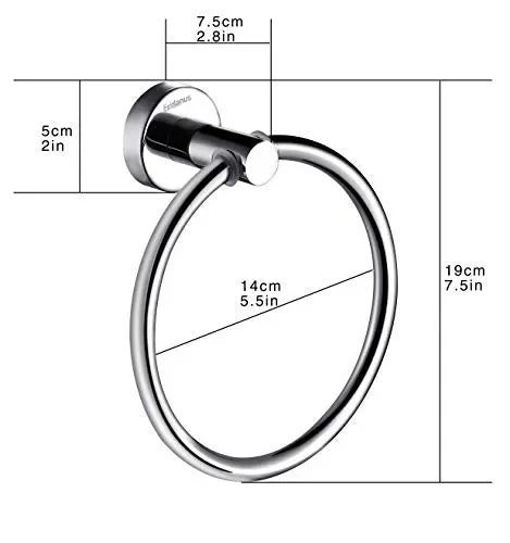 Eridanus Anello Portasciugamani, Anelli Porta Asciugamani in SUS304 - immagine 2