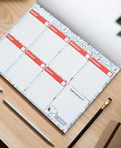 Erik Snoopy Planning da Tavolo con Calendario Perpetuo e Planner Settimanale… - immagine 3