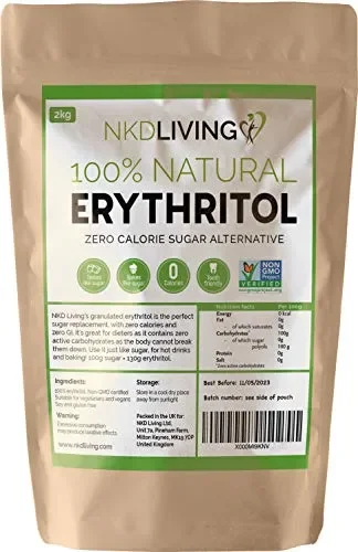 Eritritolo 100% naturale 2 Kg | Sostituto dello zucchero a ZERO Calorie