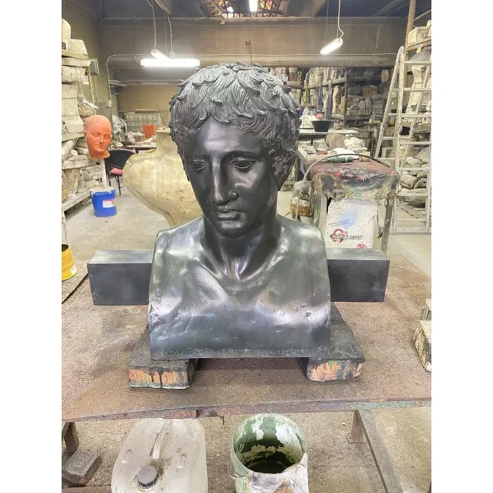 Erma di Doriforo – Busto in bronzo - immagine 3