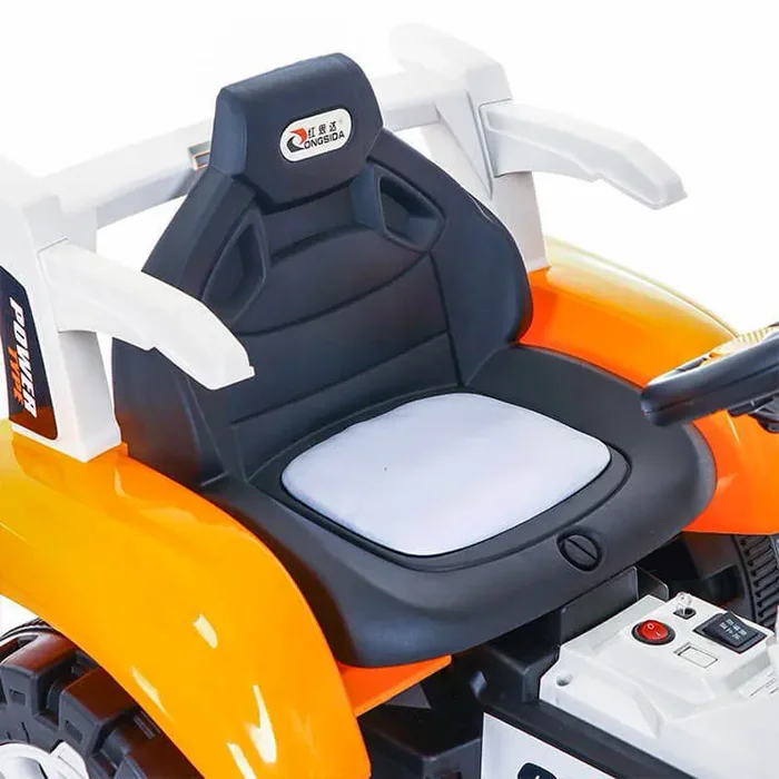 Escavatore Elettrico per Bambini 6V Kidfun Arancione e Bianco - immagine 2