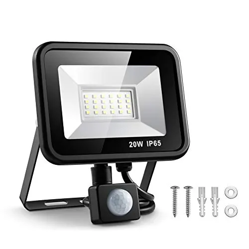ESLAS Faretto con Sensore di Movimento 20W Faro LED Esterno IP65…