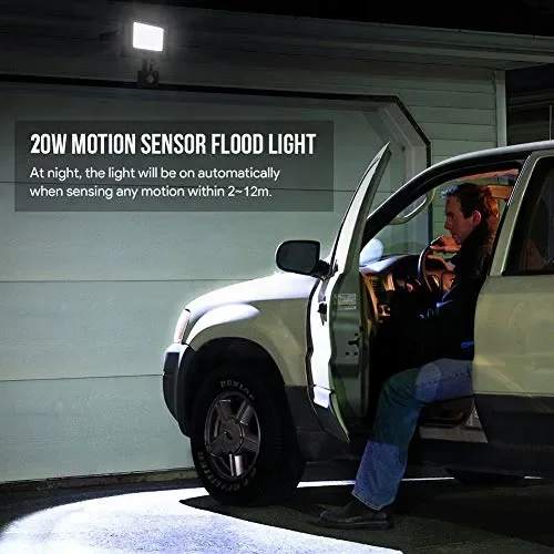 ESLAS Faretto con Sensore di Movimento 20W Faro LED Esterno IP65… - immagine 3