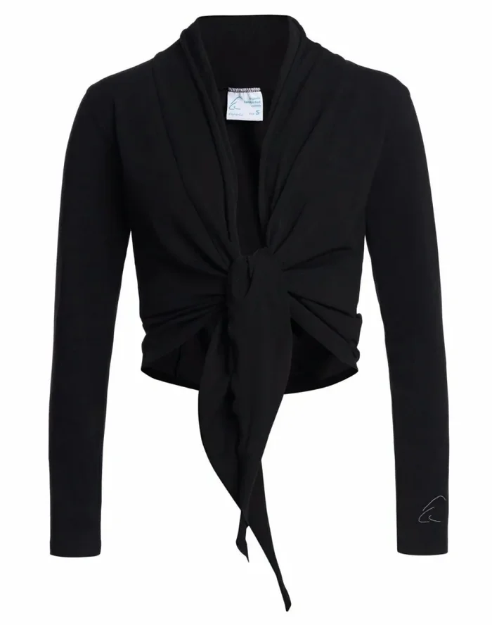 ESPARTO Maglia Avvolgente “Dhaara” in Nero XL (T8X)