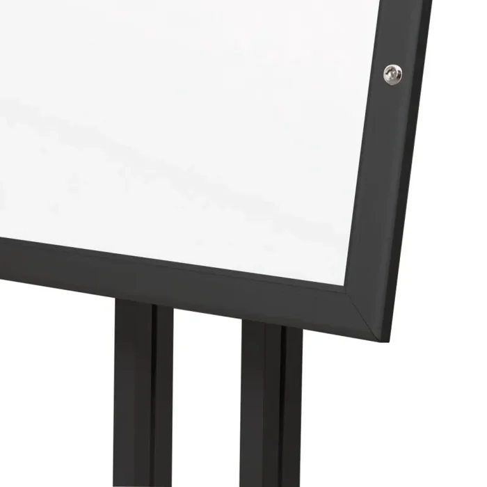 Espositore a Leggio con Piantana 51,4×79 cm in Alluminio Porta Menù Nera - immagine 2