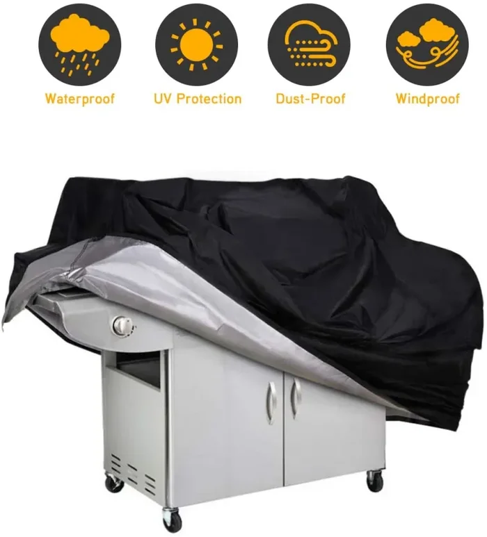 Estefanlo – Copertura per barbecue in tessuto Oxford resistente, impermeabile, antipolvere, anti-UV, per barbecue all’aperto, lunghezza: 145 cm, larghezza: 61 cm, altezza: 117 cm, 46 cm (146)