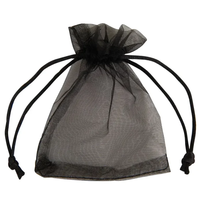 ETM Bag Organza con Tirante 8 x 10 Cm Sacchetto Portaconfetti Nero 12 Pz Sconti