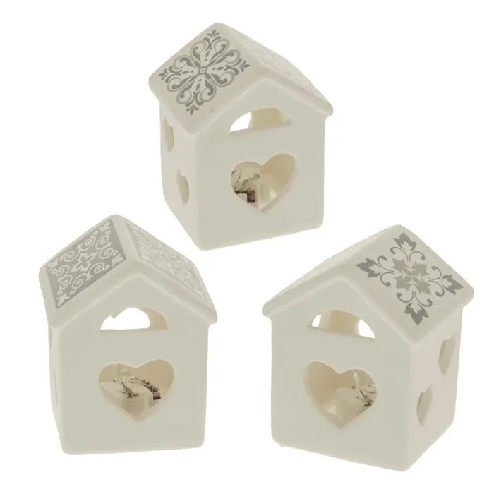 ETM Bomboniera House Led H 6 Cm Bianca 1 Pz