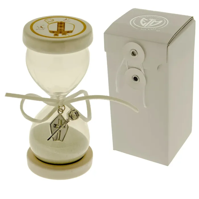 ETM Bomboniera Saint Clessidra Cresima H 11 Cm Beige