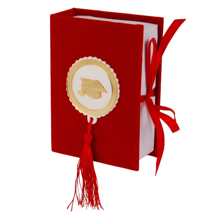 ETM Dottor Libro Grande Laurea Bomboniera 8,5 x 12 Cm Portaconfetti Red 1 Pz