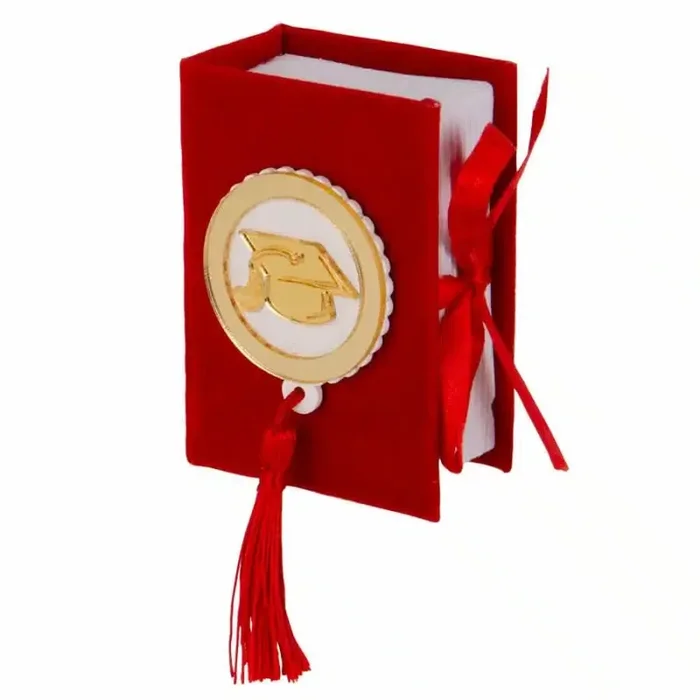 ETM Dottor Libro Laurea Bomboniera 5,5 x 8 Cm Portaconfetti Red 6 Pz