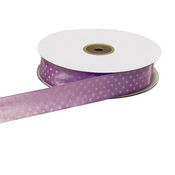 ETM Nastro Doppio Raso Pois 10 Mm 50 Mt Lilla