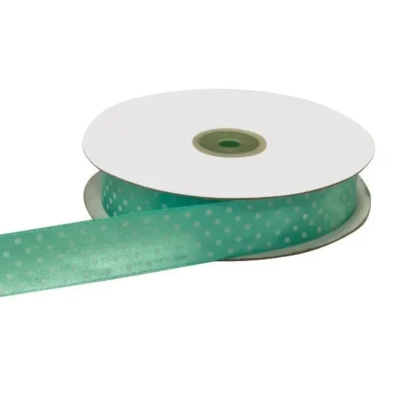 ETM Nastro Doppio Raso Pois 25 Mm 50 Mt Tiffany