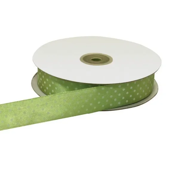ETM Nastro Doppio Raso Pois 25 Mm 50 Mt Verde