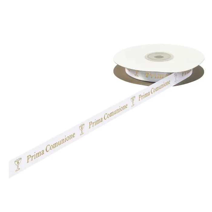 ETM Nastro Scritta Comunione 15 Mm 25 Mt Bianco