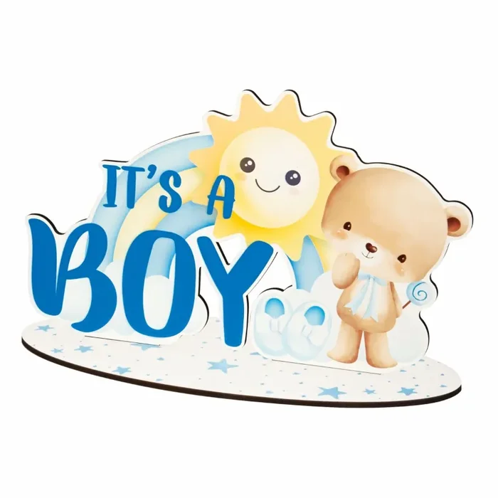 ETM Party Baby Shower Boy 35 Cm H 22 It’s a Boy Celeste