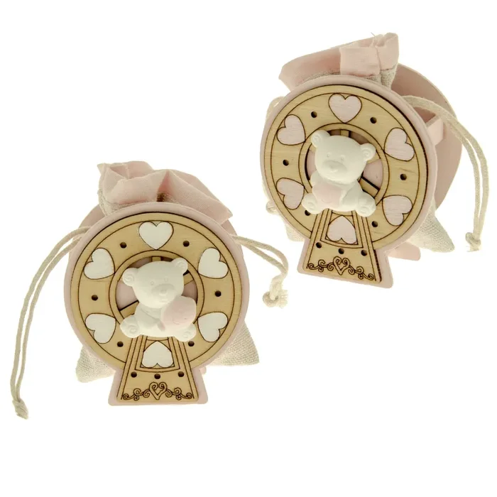 ETM Portaconfetti Giostra Rosa H 8 Cm