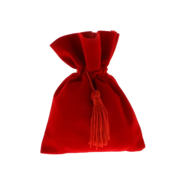ETM Sacchetto Portaconfetti Laurea Velvet Bag 10 x 13 Cm Rosso 12 Pz Vendita calda online