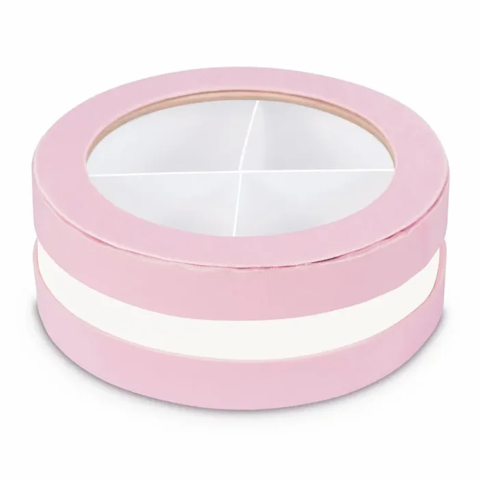 ETM Scatola Invito Box Bomboniera D. 10 Cm H 4 Cm Rosa 12 Pz