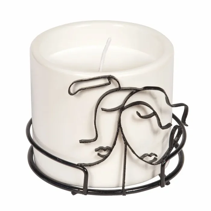 ETM Visi Candela D 8 Cm H 6 Cm Bianco