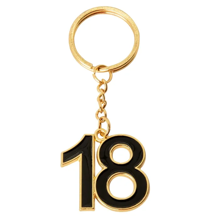ETM Zama Portachiave 18 Anni Bomboniera 3,5 Cm Nero 12 Pz