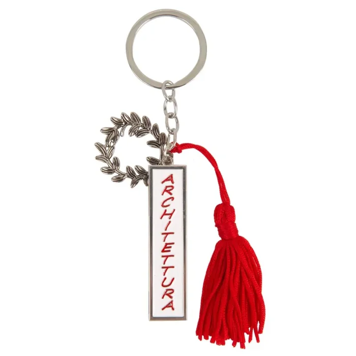 ETM Zama Portachiavi Architettura 6 Cm Bianco Rosso 12 Pz