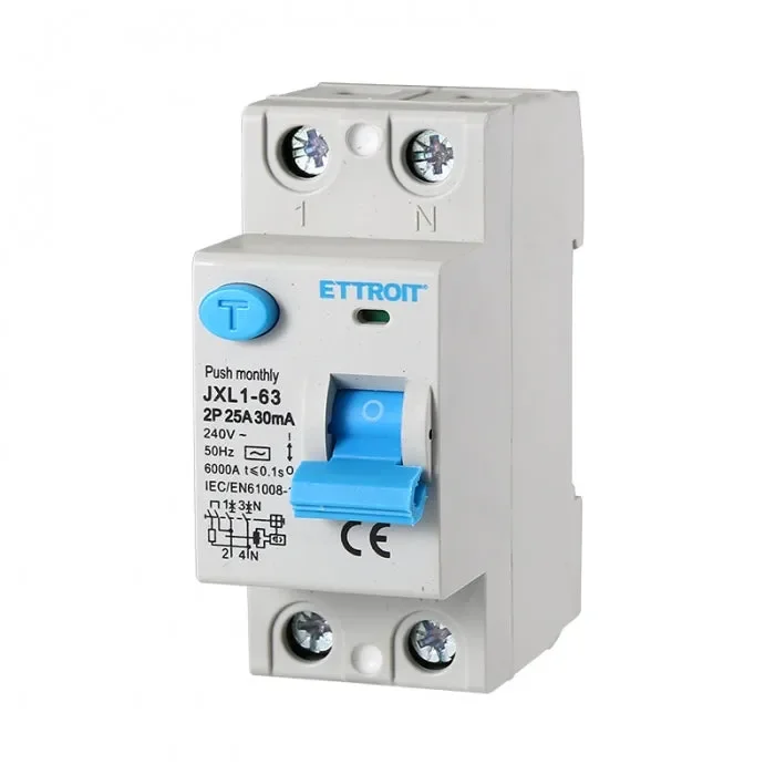 Ettroit Interruttore Differenziale Puro 2P 25A 30mA 220V | JX322561