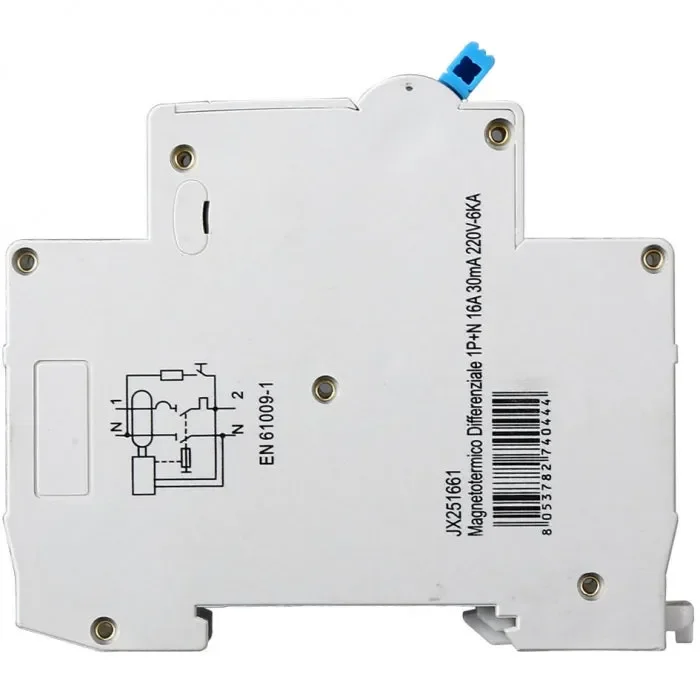 Ettroit interruttore magnetotermico differenziale salvavita 1 modulo 1P+N 16A n 0,03 6000 | jx251661 - immagine 3