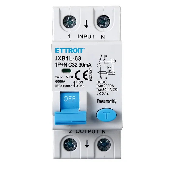 Ettroit Magnetotermico Differenziale 1P+N 32A 30mA 220V-6KA CLASSE A | JX273264 Sconti - immagine 2