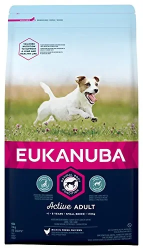Eukanuba, Cibo Secco per Cani Adulti di Piccola Taglia, 1 – 8 Anni, con 3 kg Vendita calda online