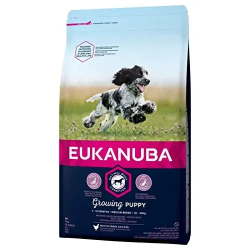 Eukanuba, Cibo Secco per Cani Cuccioli, Taglia Media, 1-12 Mesi, 3 kg - immagine 2